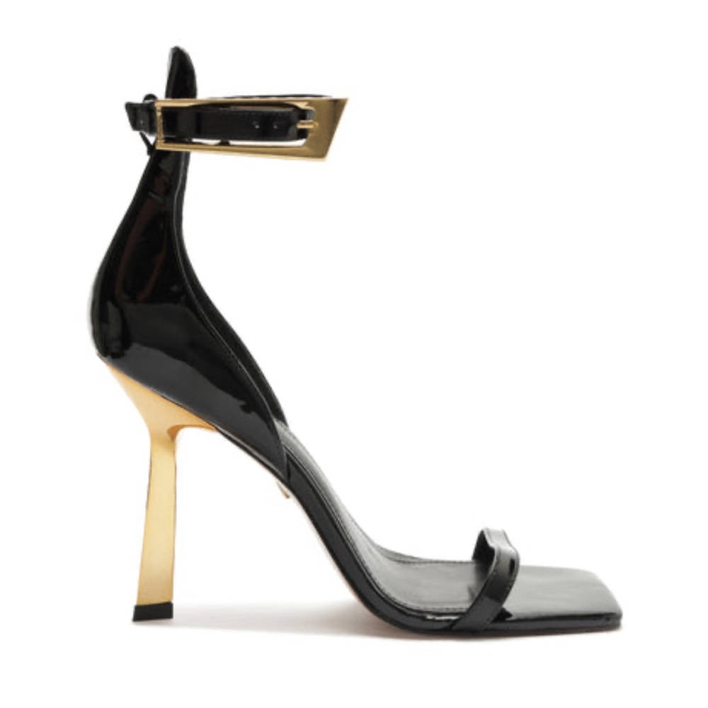 Brand new black square toe hells